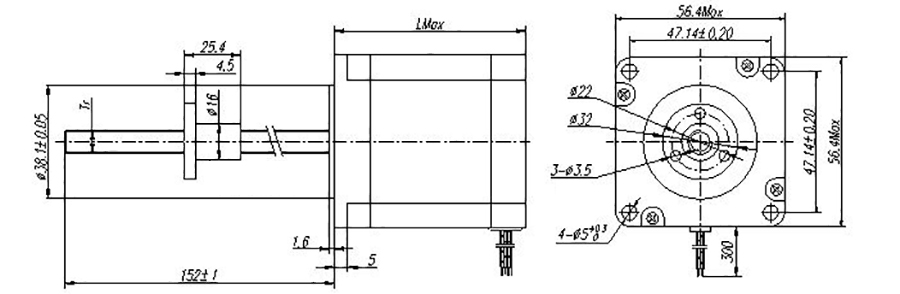 MS57 8404 DETAIL Linear Hybrid Stepper Motor