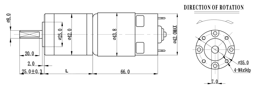 2021 MLM42 DC Permanent Magnet PMDC Planetary Gearmotor